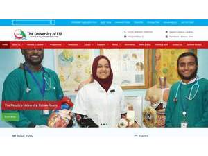 The University of Fiji's official website homepage screenshot