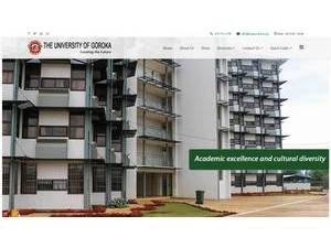 The University of Goroka's official website homepage screenshot