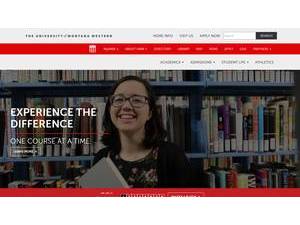 The University of Montana Western's official website homepage screenshot