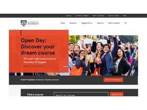 The University of Sydney's official website homepage screenshot
