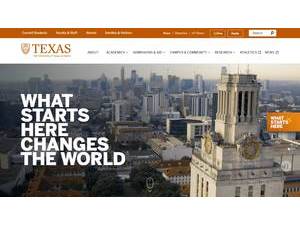 The University of Texas at Austin's official website homepage screenshot