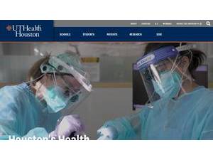 The University of Texas Health Science Center at Houston's official website homepage screenshot