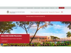 The University of the West Indies, Mona's official website homepage screenshot