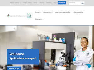 The University of the West Indies, St. Augustine's official website homepage screenshot
