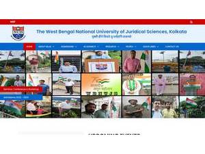 The West Bengal National University of Juridical Sciences's official website homepage screenshot