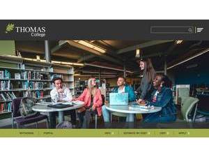 Thomas College's official website homepage screenshot