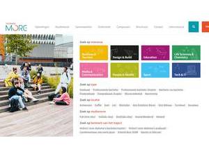 Thomas More Hogeschool's official website homepage screenshot