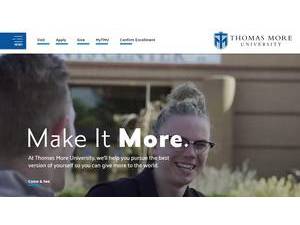 Thomas More University's official website homepage screenshot