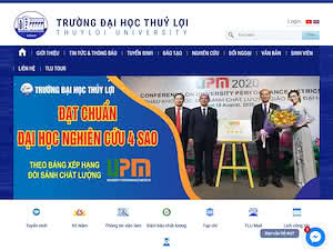 Thuyloi University's official website homepage screenshot