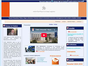 TIME University's official website homepage screenshot