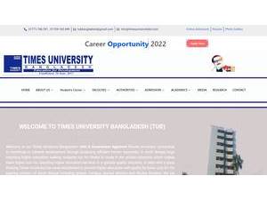 Times University of Bangladesh's official website homepage screenshot