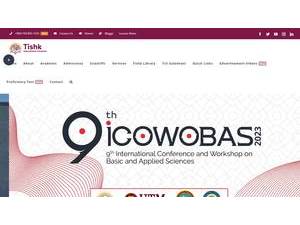 Tishk International University's official website homepage screenshot