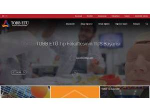 TOBB University of Economics and Technology's official website homepage screenshot