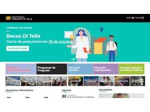 Torcuato di Tella University's official website homepage screenshot