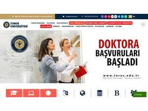 Toros University's official website homepage screenshot