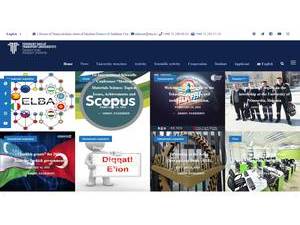 Toshkent davlat transport universiteti's official website homepage screenshot