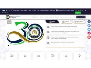 Toshkent Moliya Instituti's official website homepage screenshot