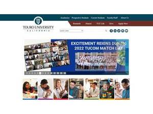 Touro University California's official website homepage screenshot