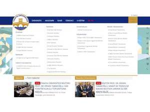 Trakya Üniversitesi's official website homepage screenshot