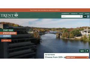 Trent University's official website homepage screenshot