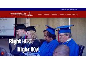 Tri-State Bible College's official website homepage screenshot