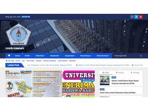 Tribuana Kalabahi University's official website homepage screenshot