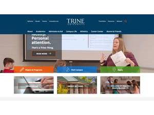 Trine University's official website homepage screenshot