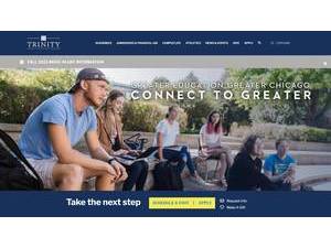 Trinity Christian College's official website homepage screenshot