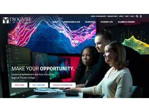 Trocaire College's official website homepage screenshot