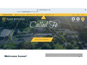 Truett McConnell University's official website homepage screenshot
