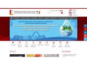 Trường Đại học Bách Khoa Hà Nội's official website homepage screenshot