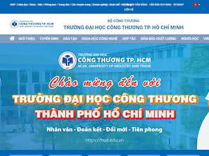 Trường Đại học Công Thương TP. Hồ Chí Minh's official website homepage screenshot