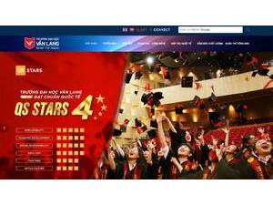 Trường Đại học Dân lập Văn Lang's official website homepage screenshot