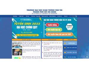 Trường Đại học Giao thông vận tải TP.HCM's official website homepage screenshot
