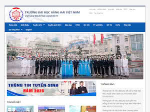 Trường Đại học Hàng hải Việt Nam's official website homepage screenshot