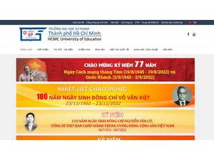 Trường Đại học Sư phạm TP Hồ Chí Minh's official website homepage screenshot