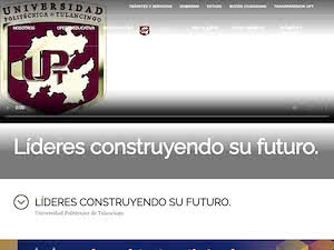 Tulancingo Polytechnic University's official website homepage screenshot