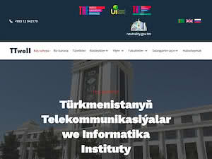 Türkmen döwlet ulag we aragatnaşyk instituty's official website homepage screenshot
