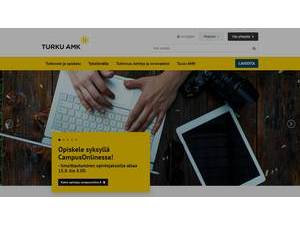 Turun ammattikorkeakoulu's official website homepage screenshot