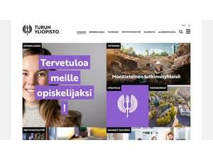 Turun yliopisto's official website homepage screenshot