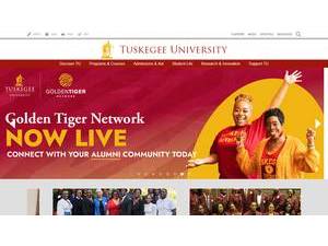 Tuskegee University's official website homepage screenshot