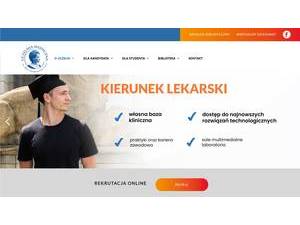 Uczelnia Medyczna im. Marii Skłodowskiej - Curie w Warszawie's official website homepage screenshot