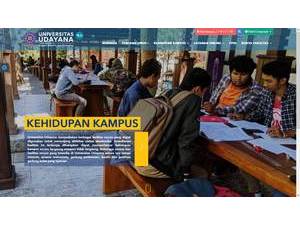 Udayana University's official website homepage screenshot