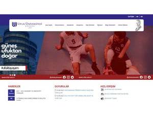 Ufuk University's official website homepage screenshot