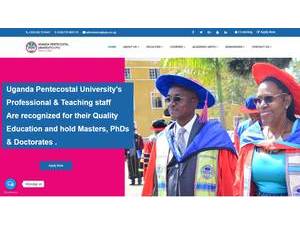 Uganda Pentecostal University's official website homepage screenshot