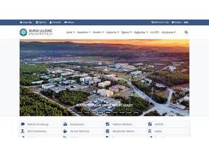 Uludağ Üniversitesi's official website homepage screenshot