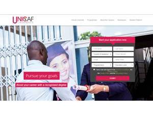 UNICAF University, Malawi's official website homepage screenshot