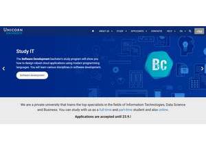 Unicorn University's official website homepage screenshot