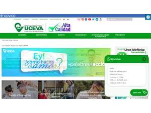 Unidad Central del Valle del Cauca's official website homepage screenshot