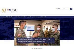 Uniformed Services University of the Health Sciences's official website homepage screenshot